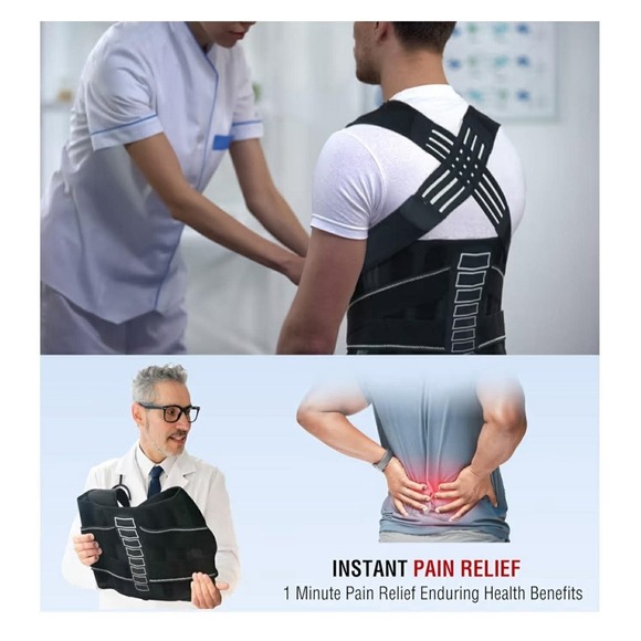 Back Brace Posture Corrector For Women And Men With Spine Vertical Alignment Sys - Picture 6 of 8